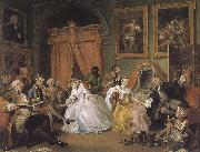 William Hogarth Countess painting fashionable group to get up early marriage oil painting artist